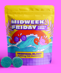 Buy Midweek Friday Tropical Blast Gummies 100mg (2ct)