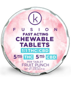Buy 1:1 CBD:THC Fruit Punch Fast-Acting Chewable Tablets